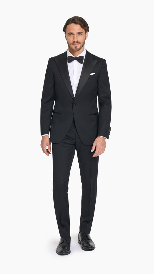 Black Twill Tuxedo Suit