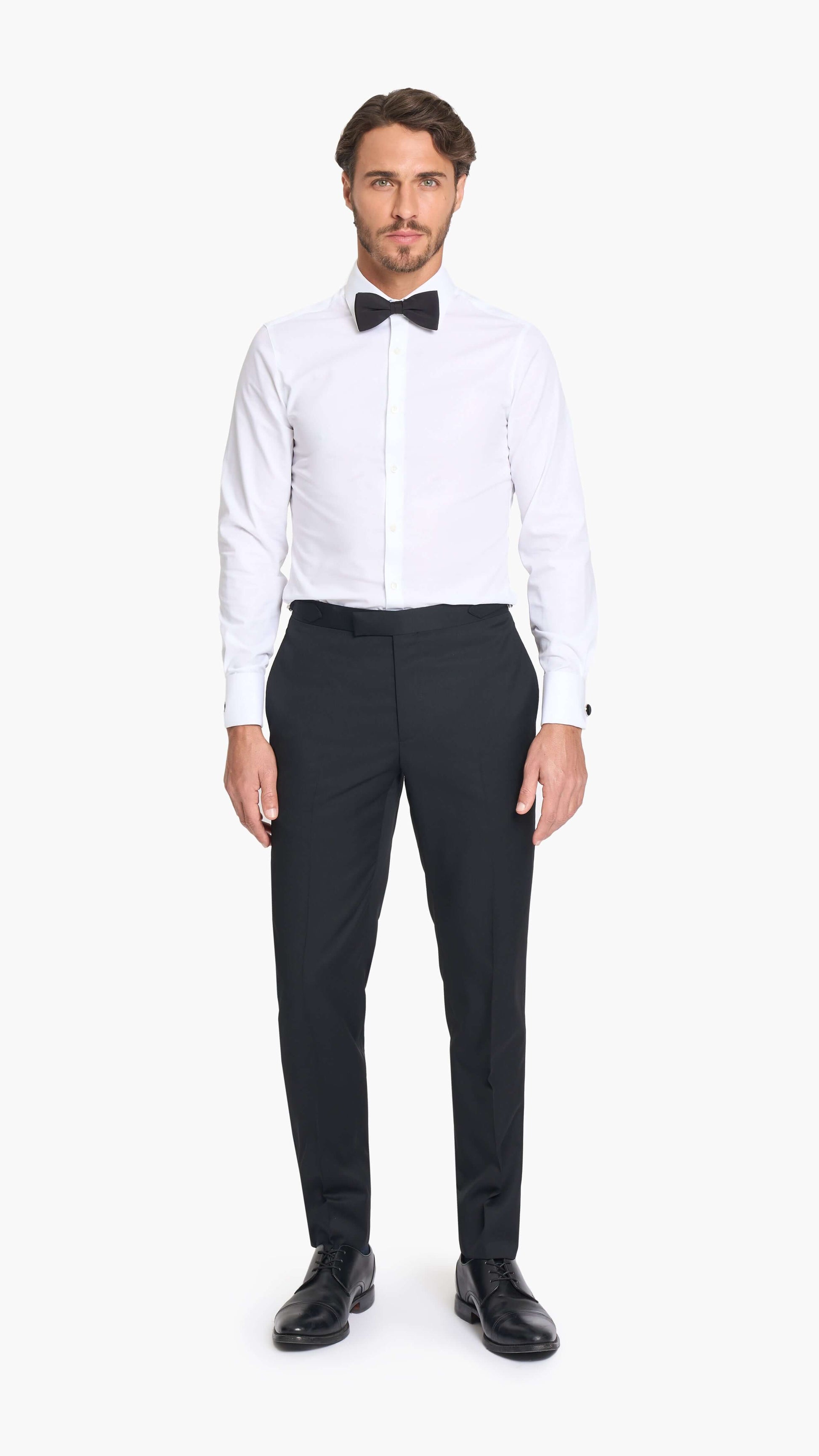 Reda Black Twill Custom Tuxedo Trouser