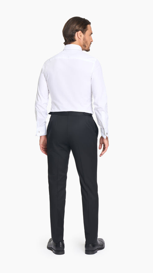 Black Twill Tuxedo Trouser