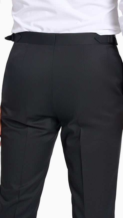 Black Twill Tuxedo Trouser