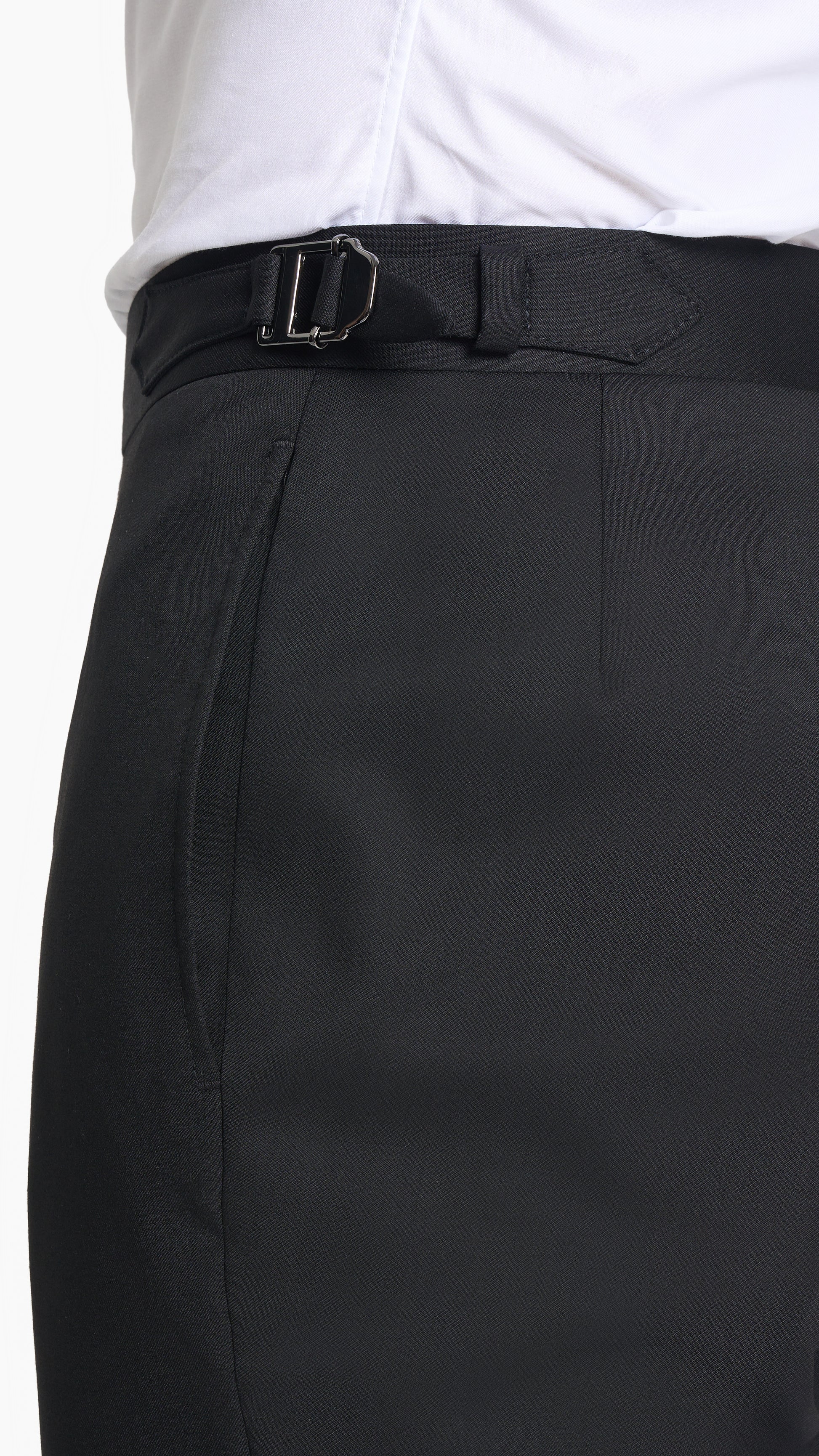 Black Twill Tuxedo Trouser