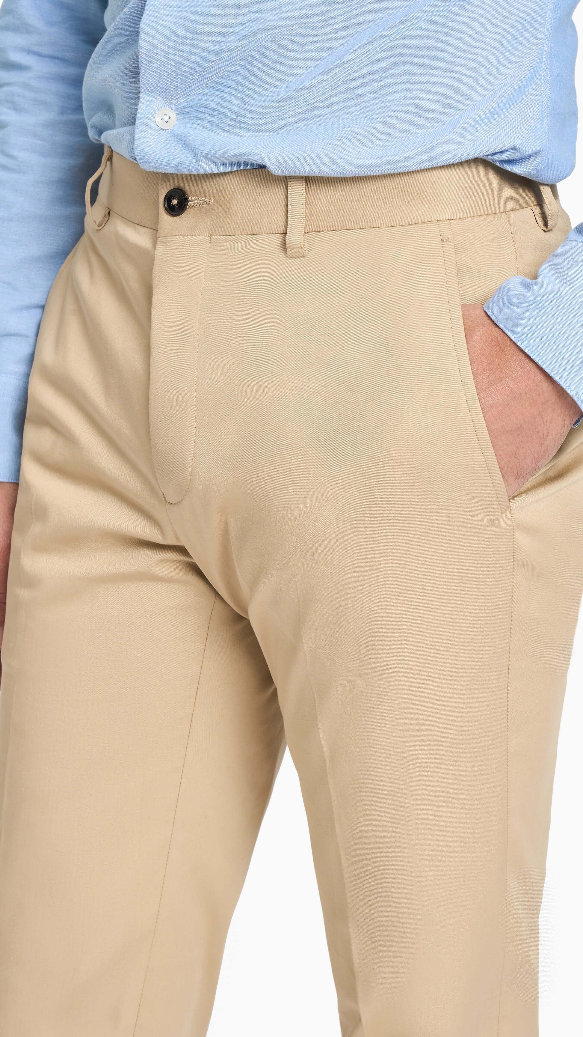 Tessuti di Sondrio Beige Twill Custom Chino