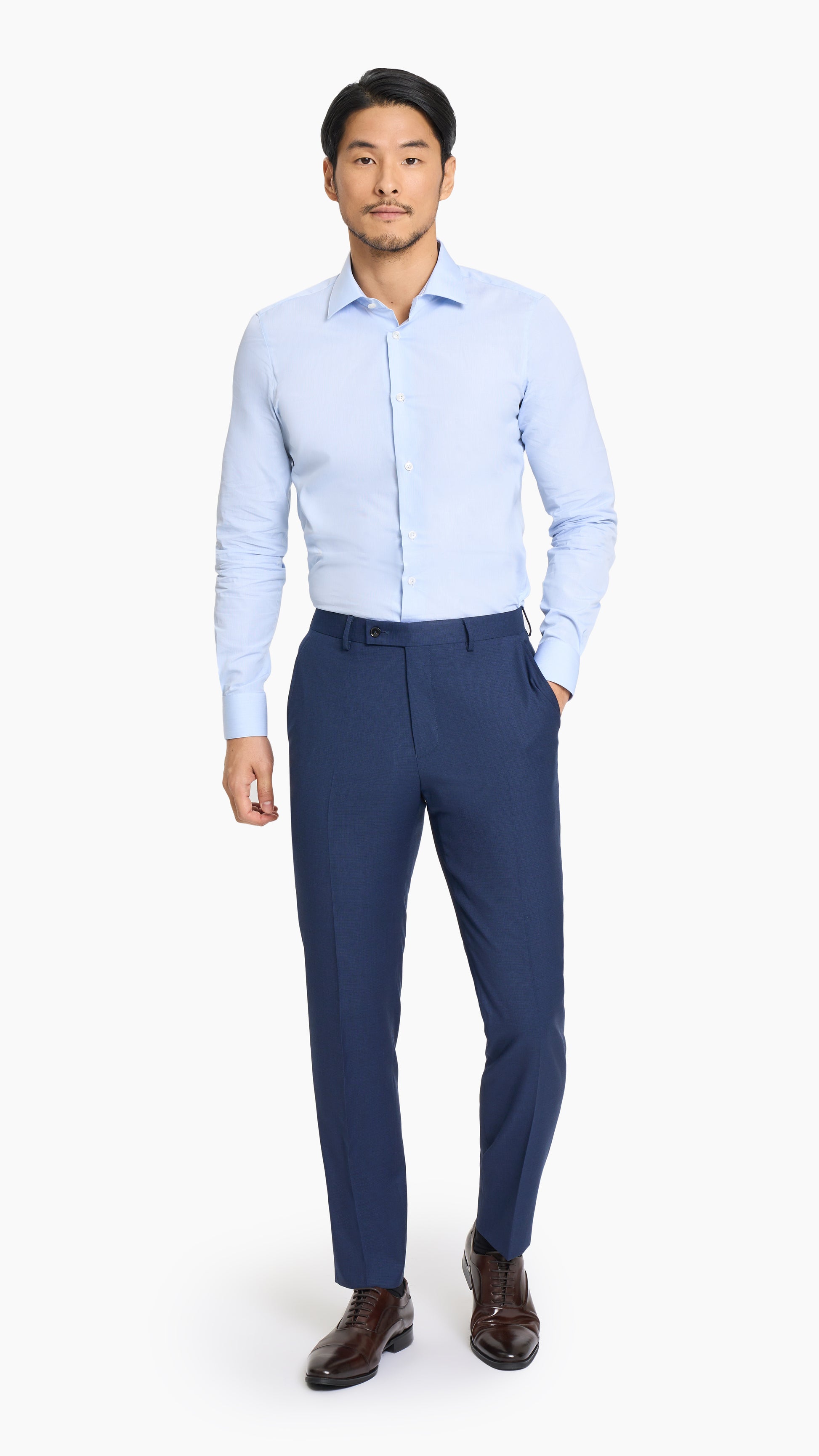 Royal Blue Sharkskin Trouser