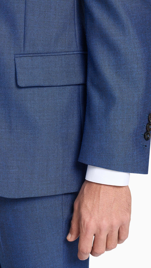 Holland & Sherry Tonic Blue Hopsack Custom Suit