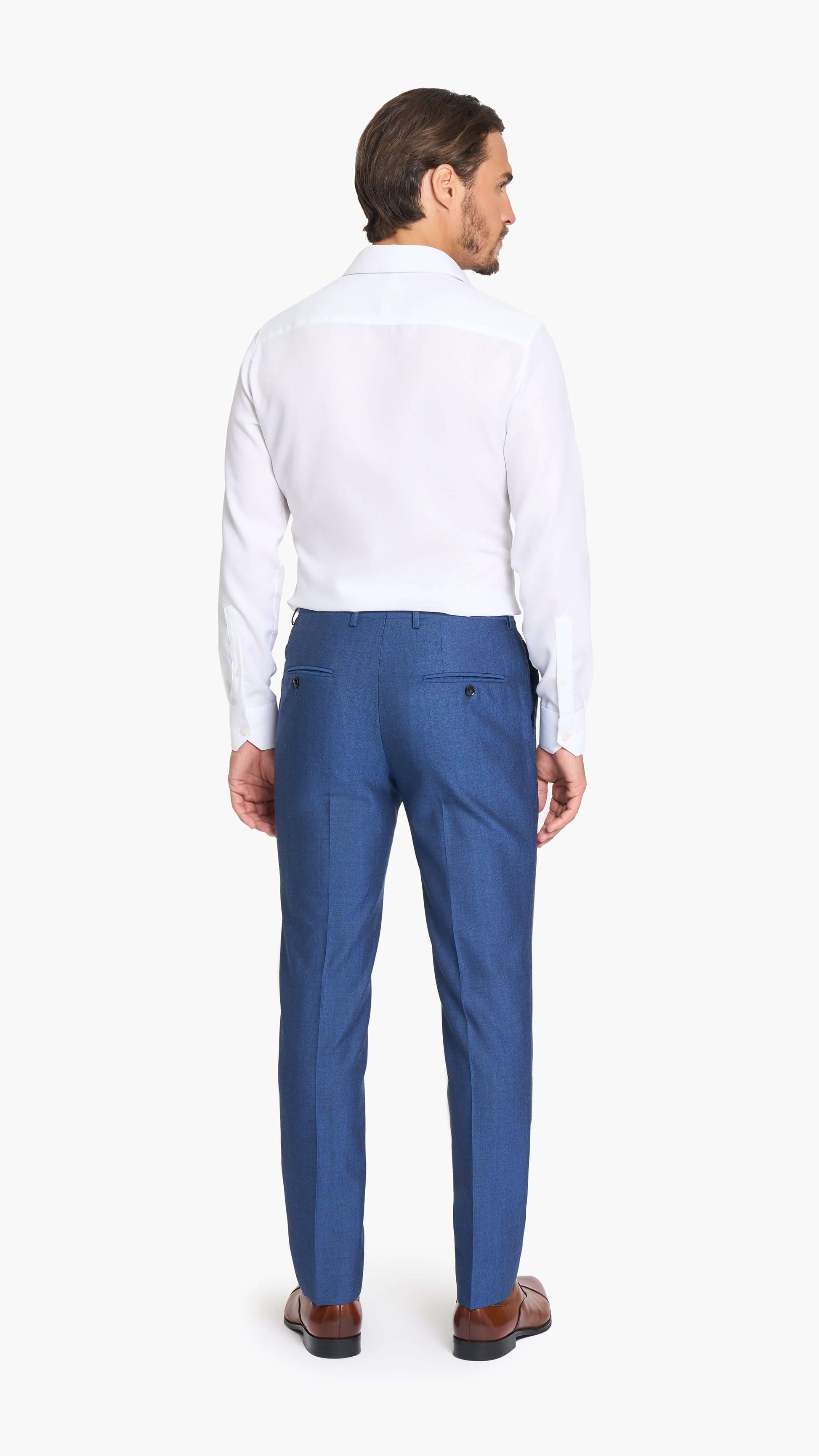 Holland & Sherry Tonic Blue Hopsack Custom Suit