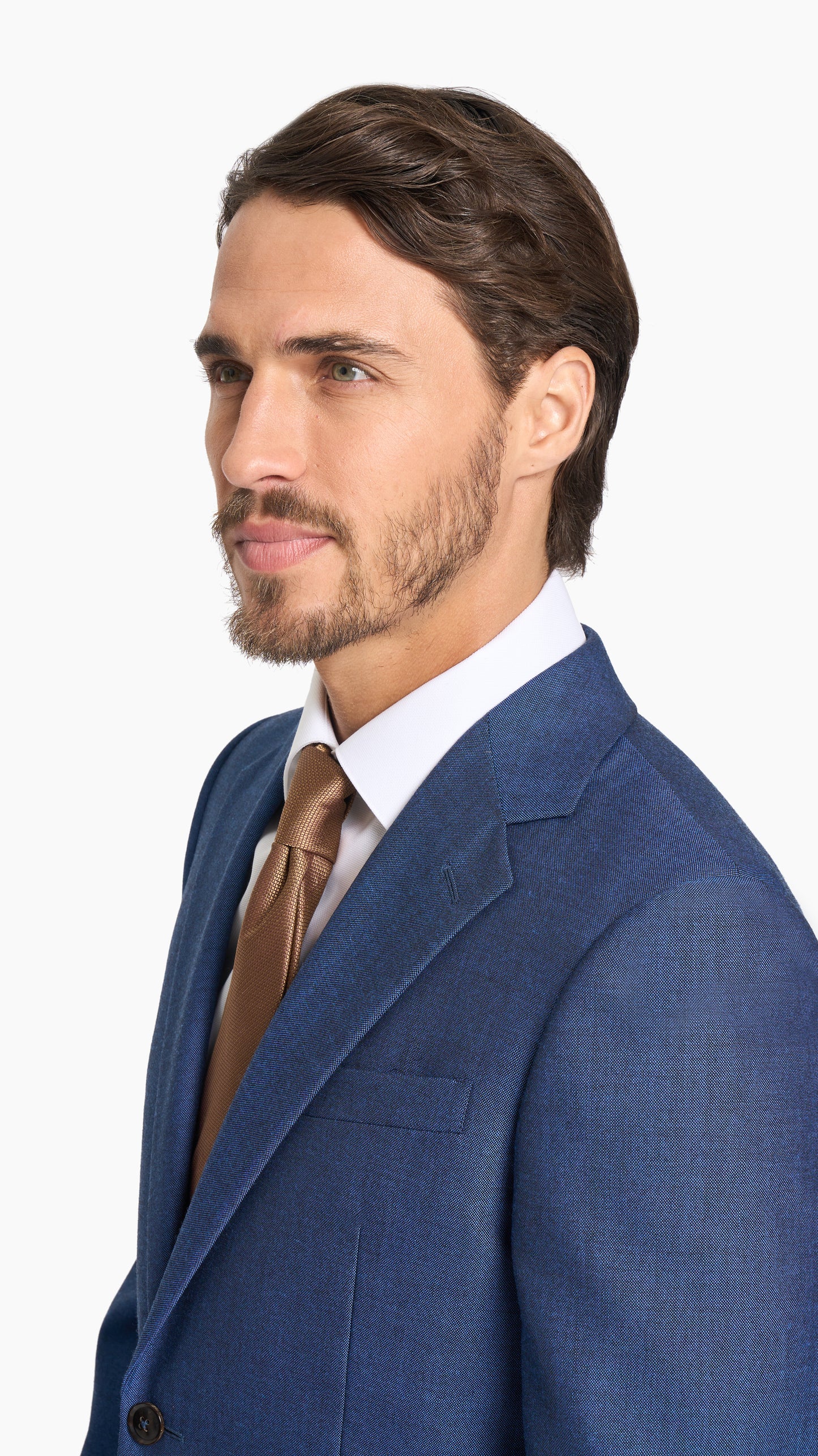 Holland & Sherry Tonic Blue Hopsack Custom Suit