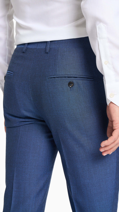 Holland & Sherry Tonic Blue Hopsack Custom Suit