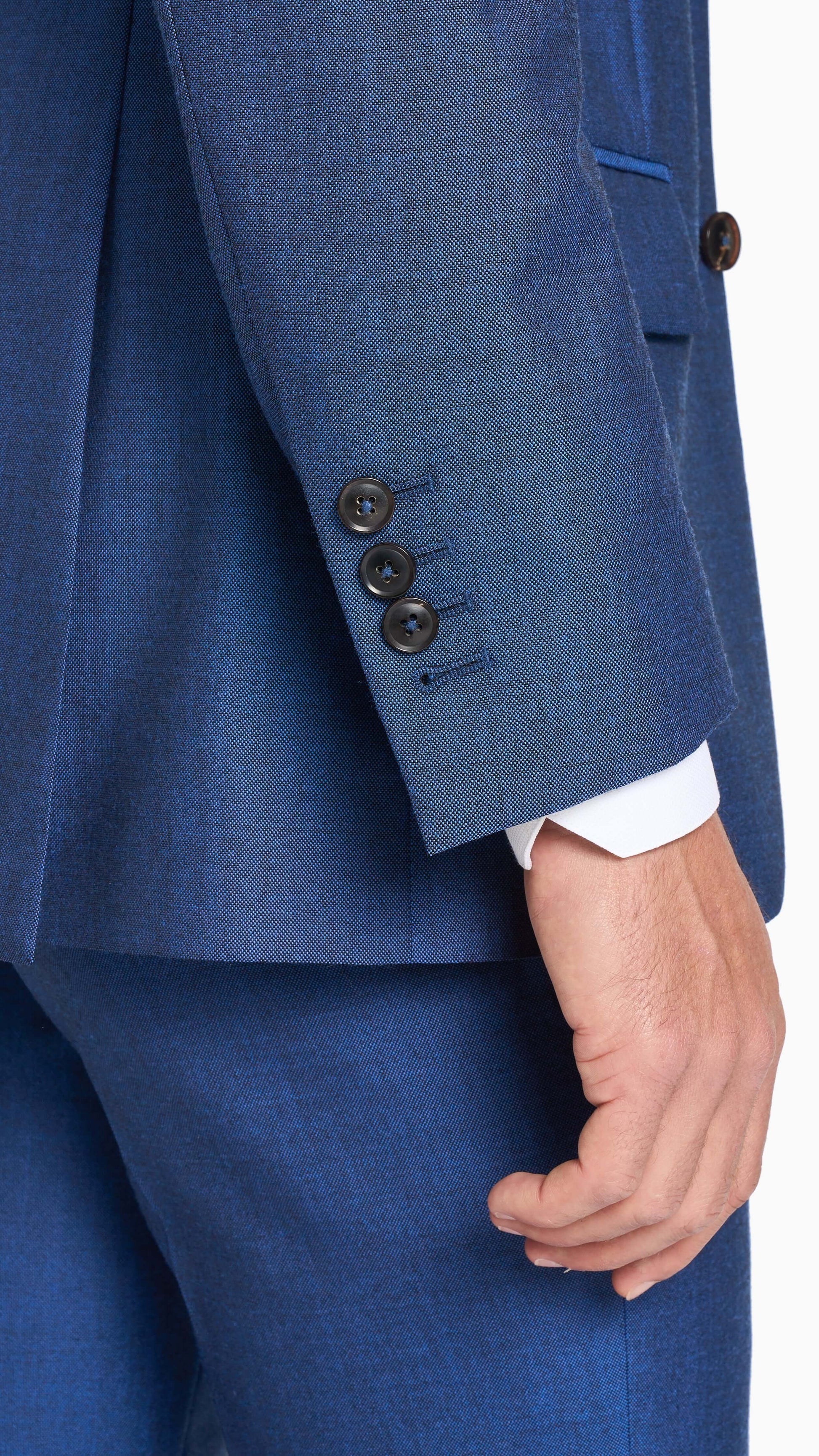 Holland & Sherry Tonic Blue Hopsack Custom Suit