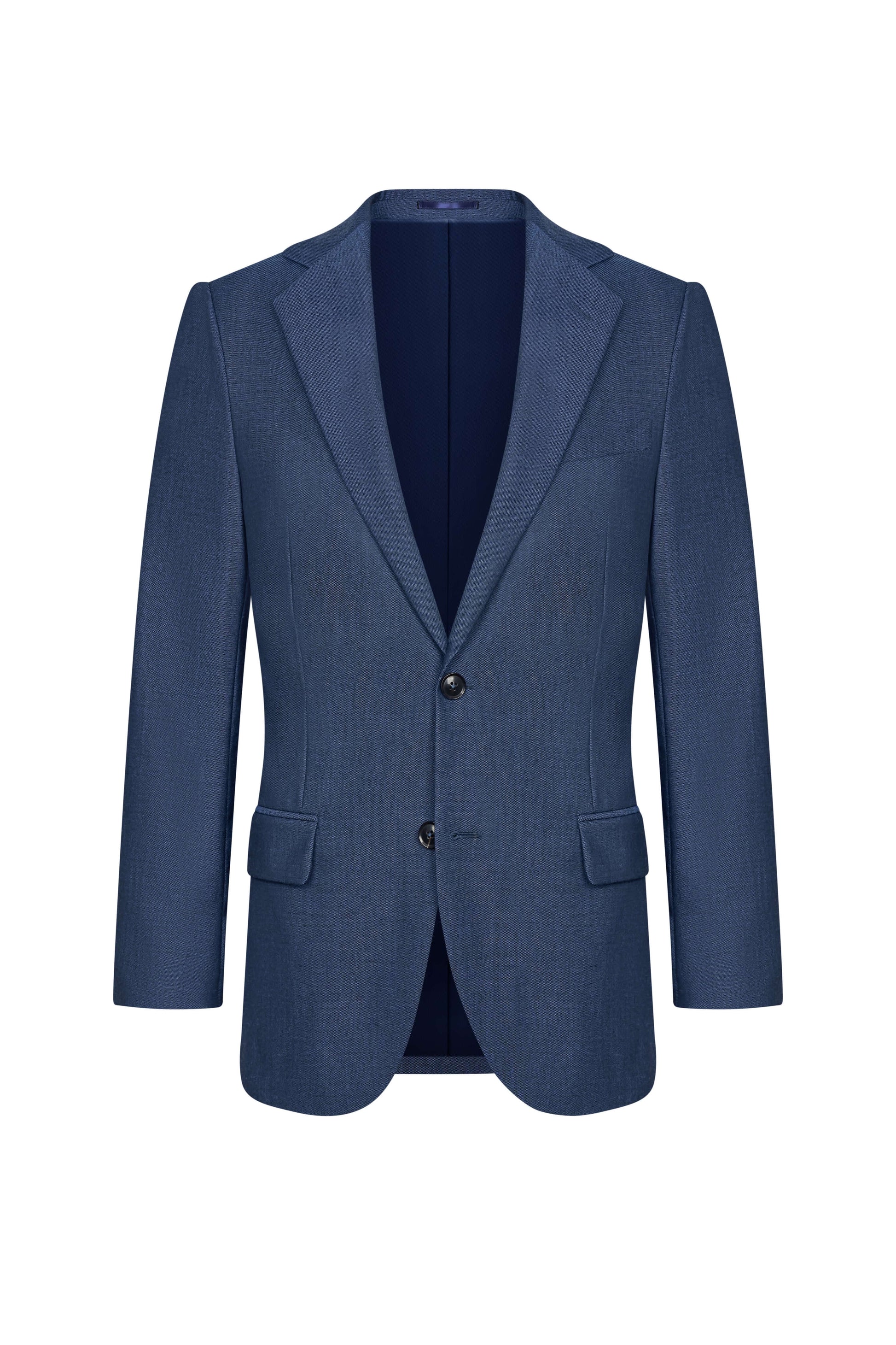 Holland & Sherry Tonic Blue Hopsack Custom Suit