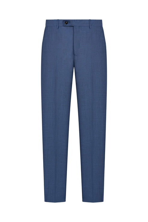 Holland & Sherry Tonic Blue Hopsack Custom Suit