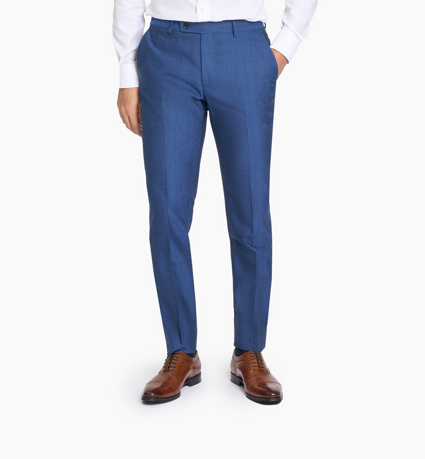 Tonic Blue Hopsack Custom Trouser