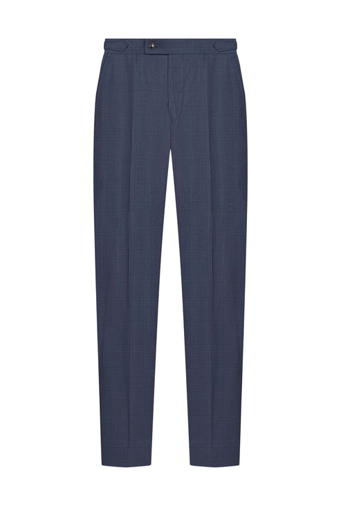 Holland & Sherry Navy Blue Glen Check Custom Suit