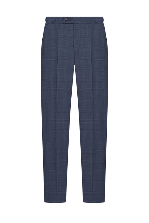Navy Blue Glencheck Trouser