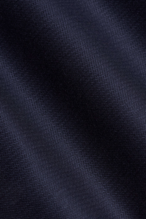 Scabal Navy Blue Herringbone Custom Suit