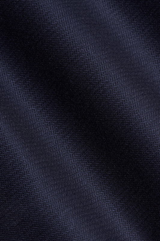 Scabal Navy Blue Herringbone Custom Suit