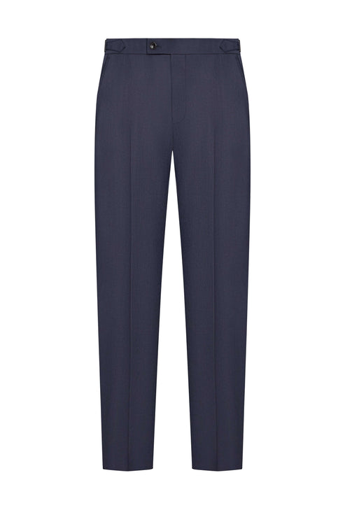 Scabal Navy Blue Herringbone Custom Suit