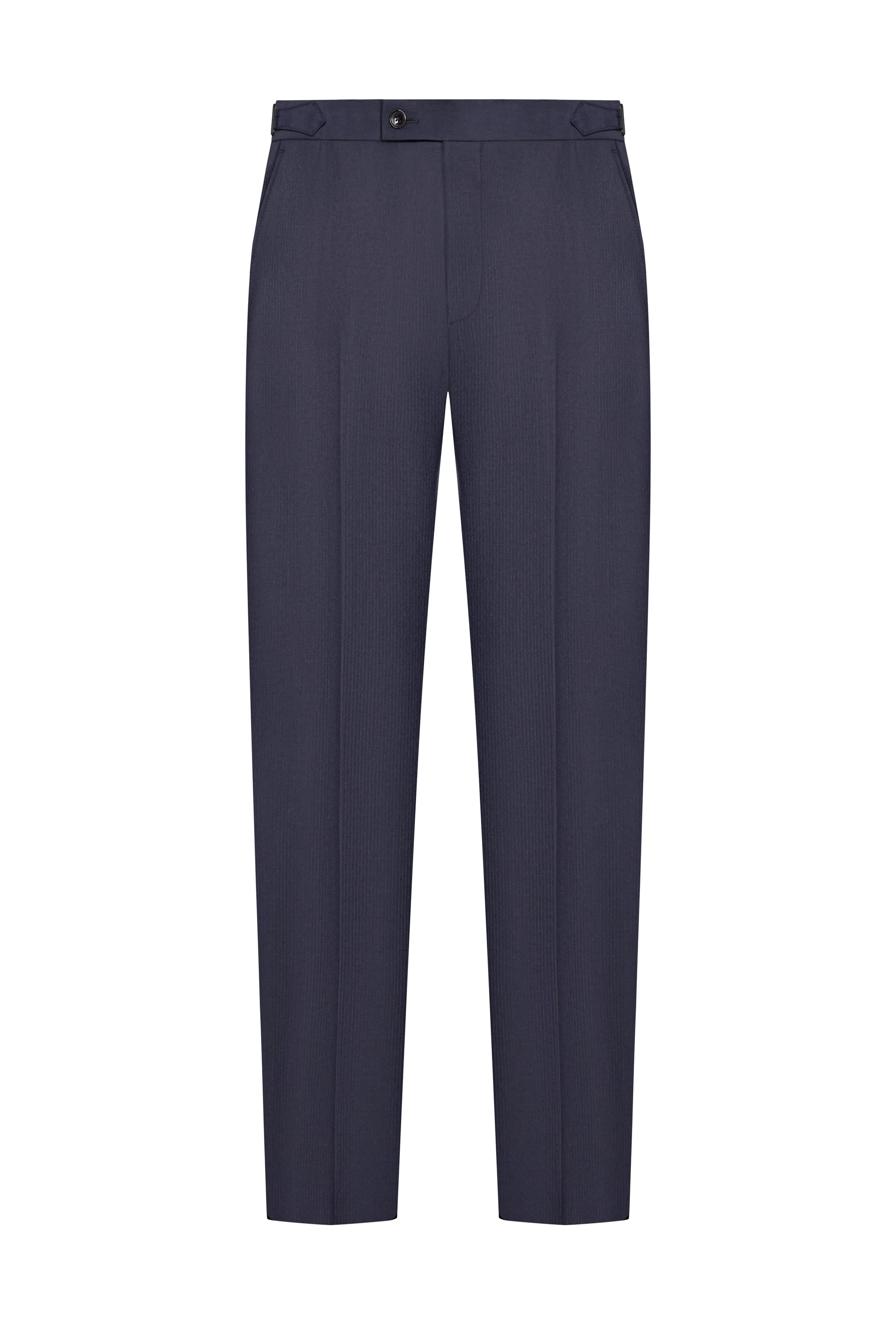 Scabal Navy Blue Herringbone Custom Suit