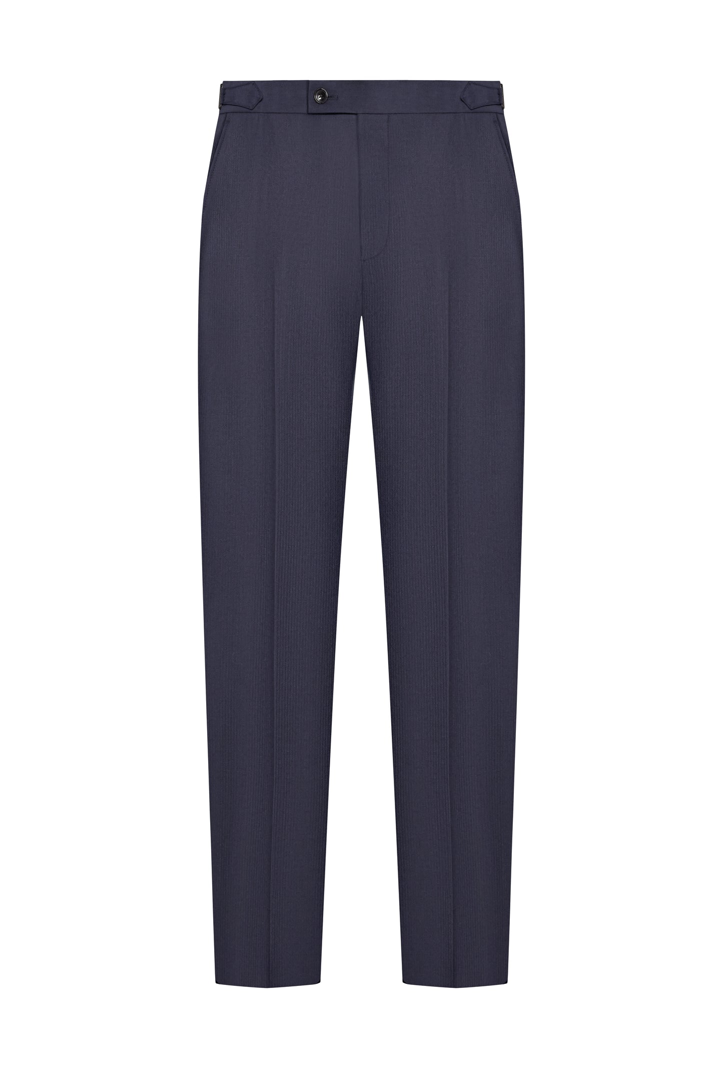 Navy Blue Herringbone Trouser