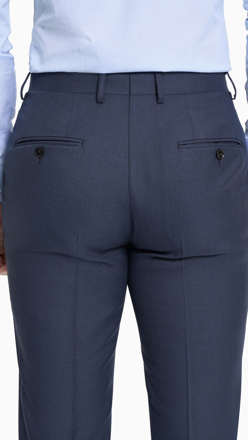 Holland & Sherry Navy Blue Sharkskin Custom Suit
