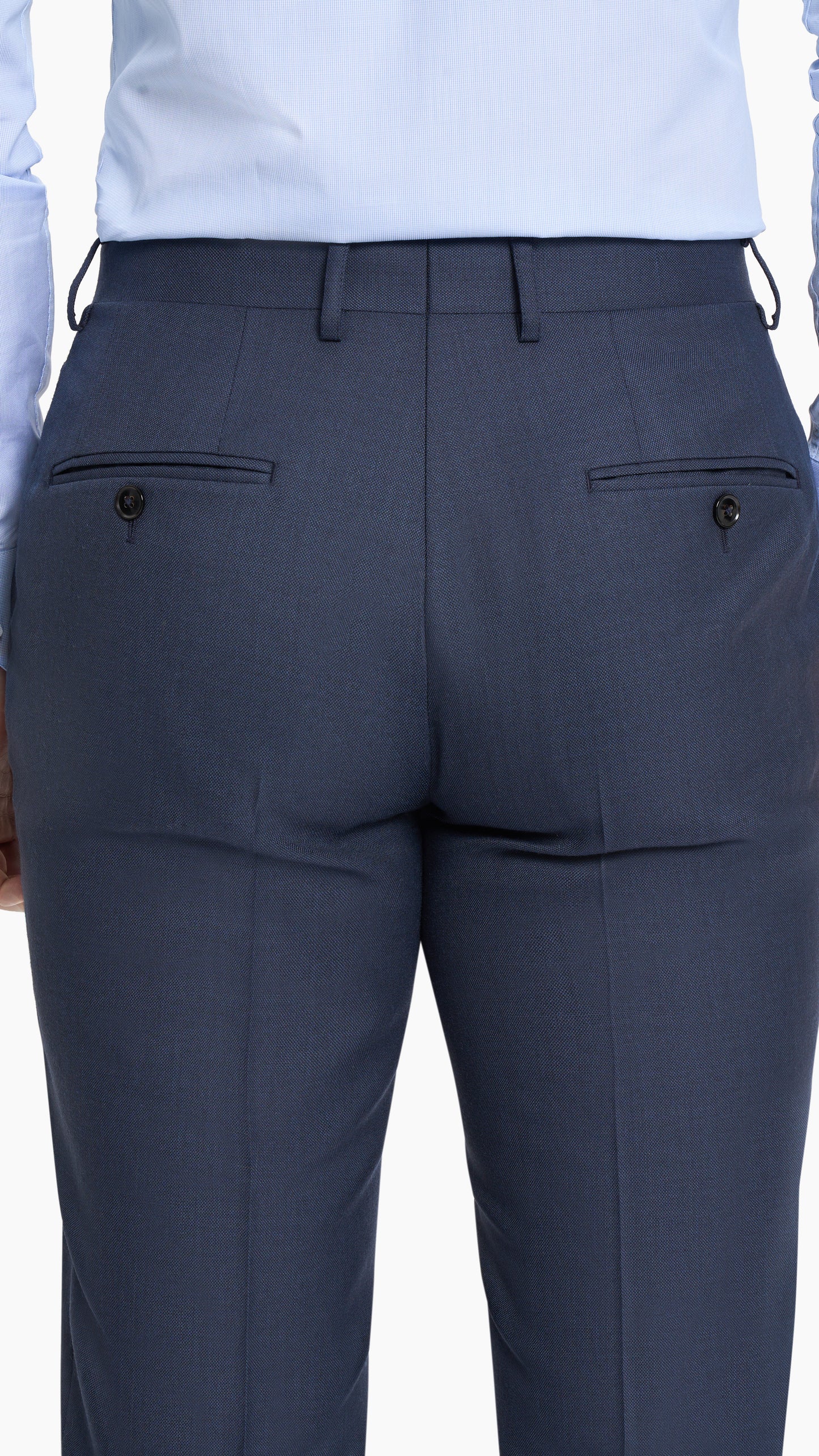 Holland & Sherry Navy Blue Sharkskin Custom Suit