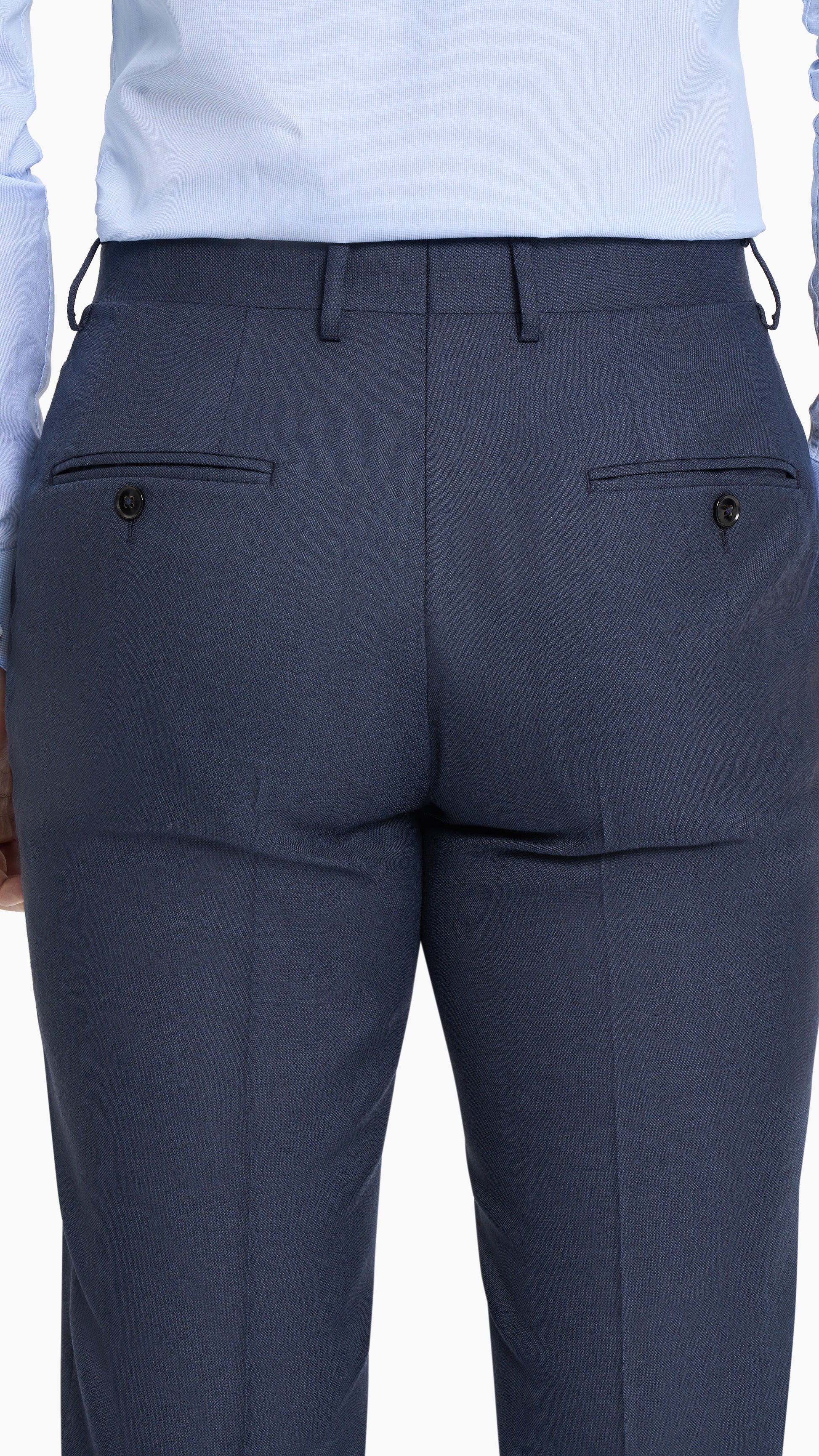 Holland & Sherry Navy Blue Sharkskin Custom Suit
