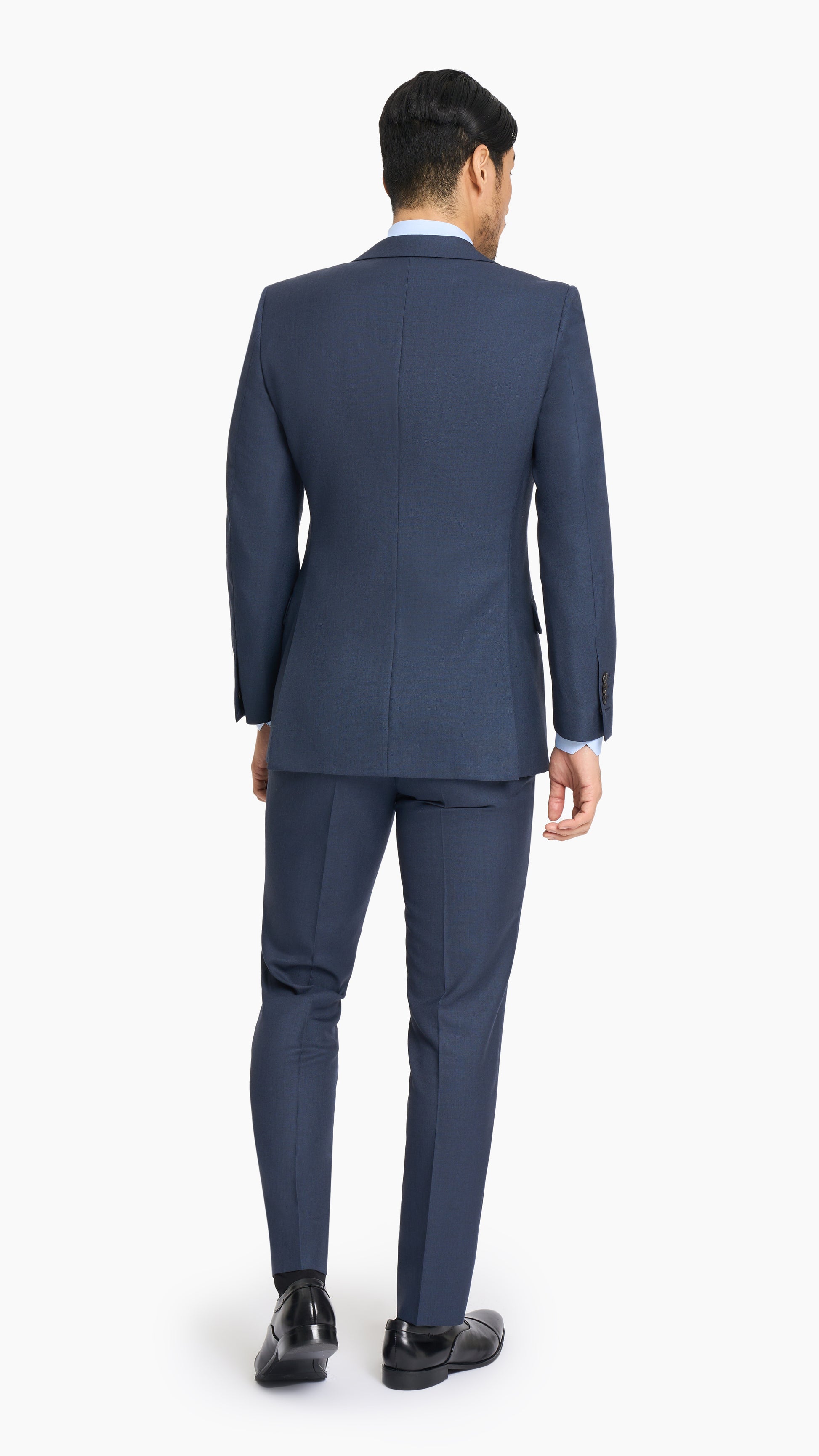 Holland & Sherry Navy Blue Sharkskin Custom Suit
