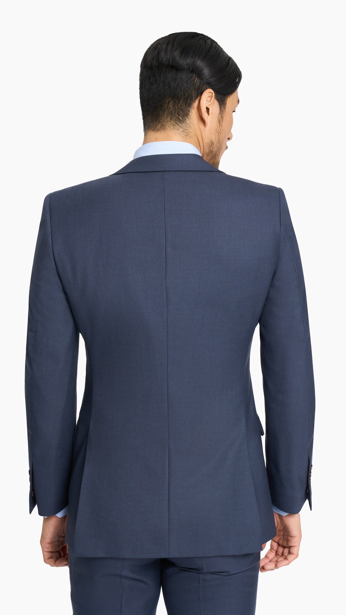 Navy Blue Sharkskin Suit