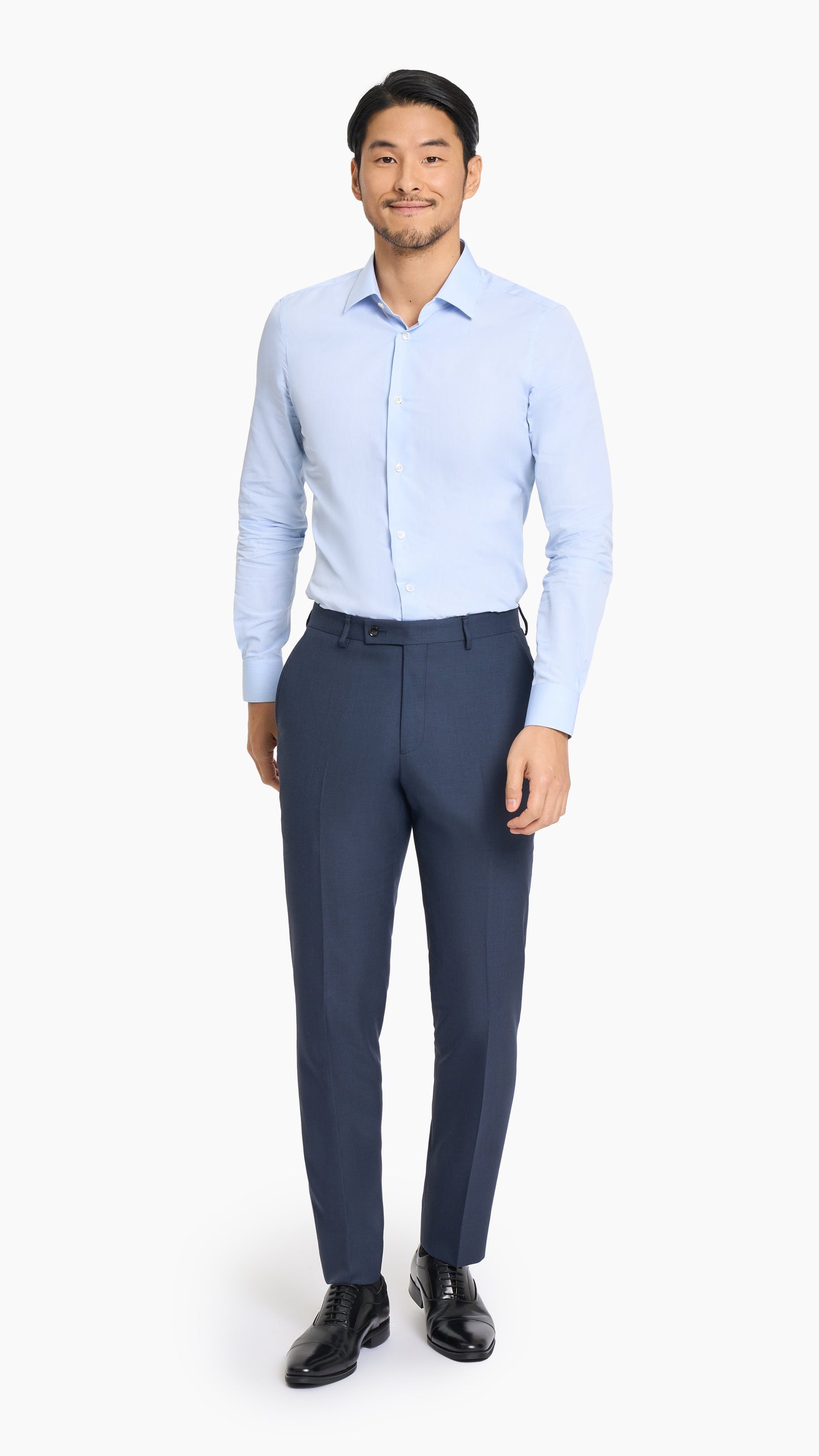 Holland & Sherry Navy Blue Sharkskin Custom Suit