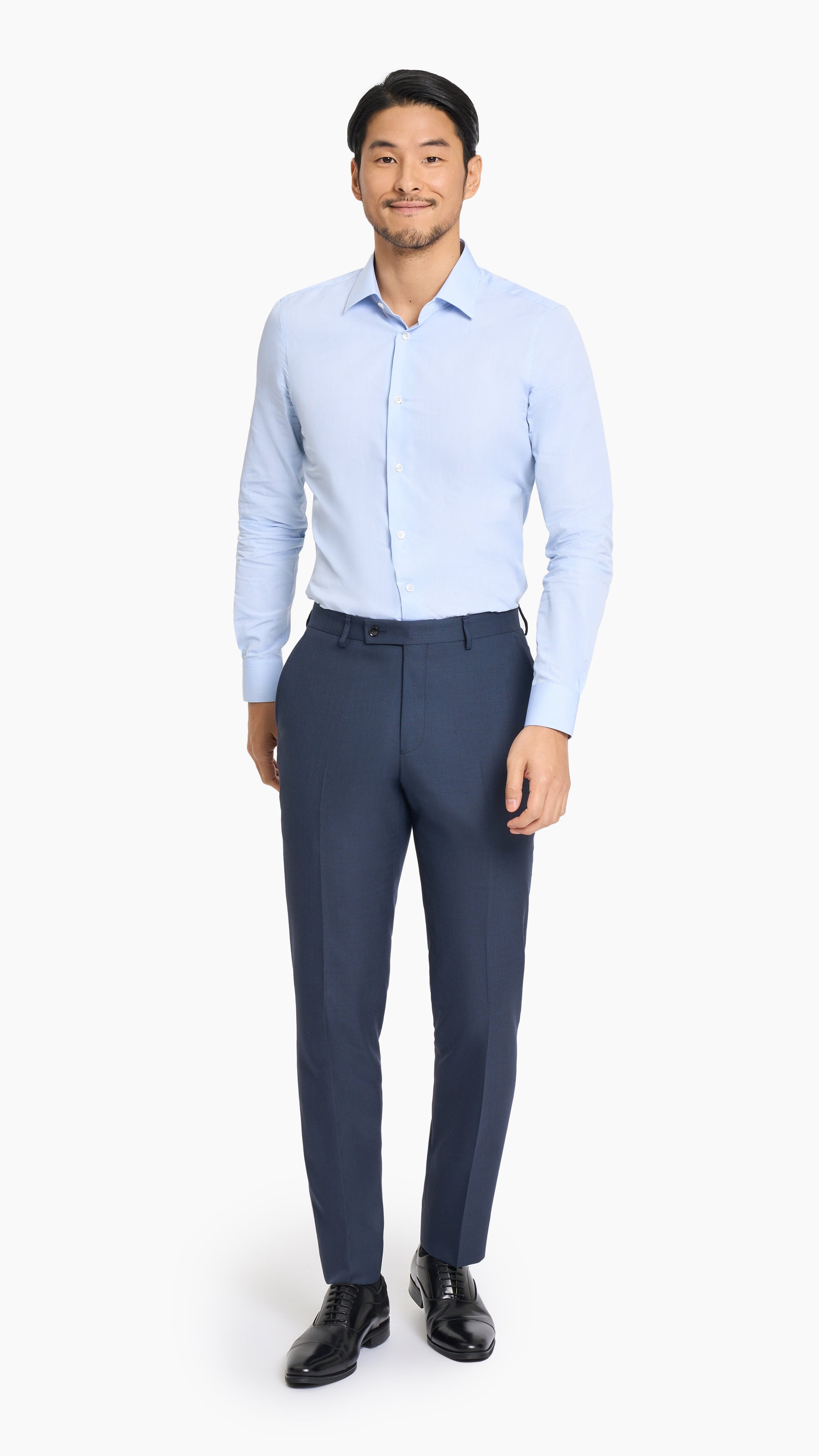 Holland & Sherry Navy Blue Sharkskin Custom Suit