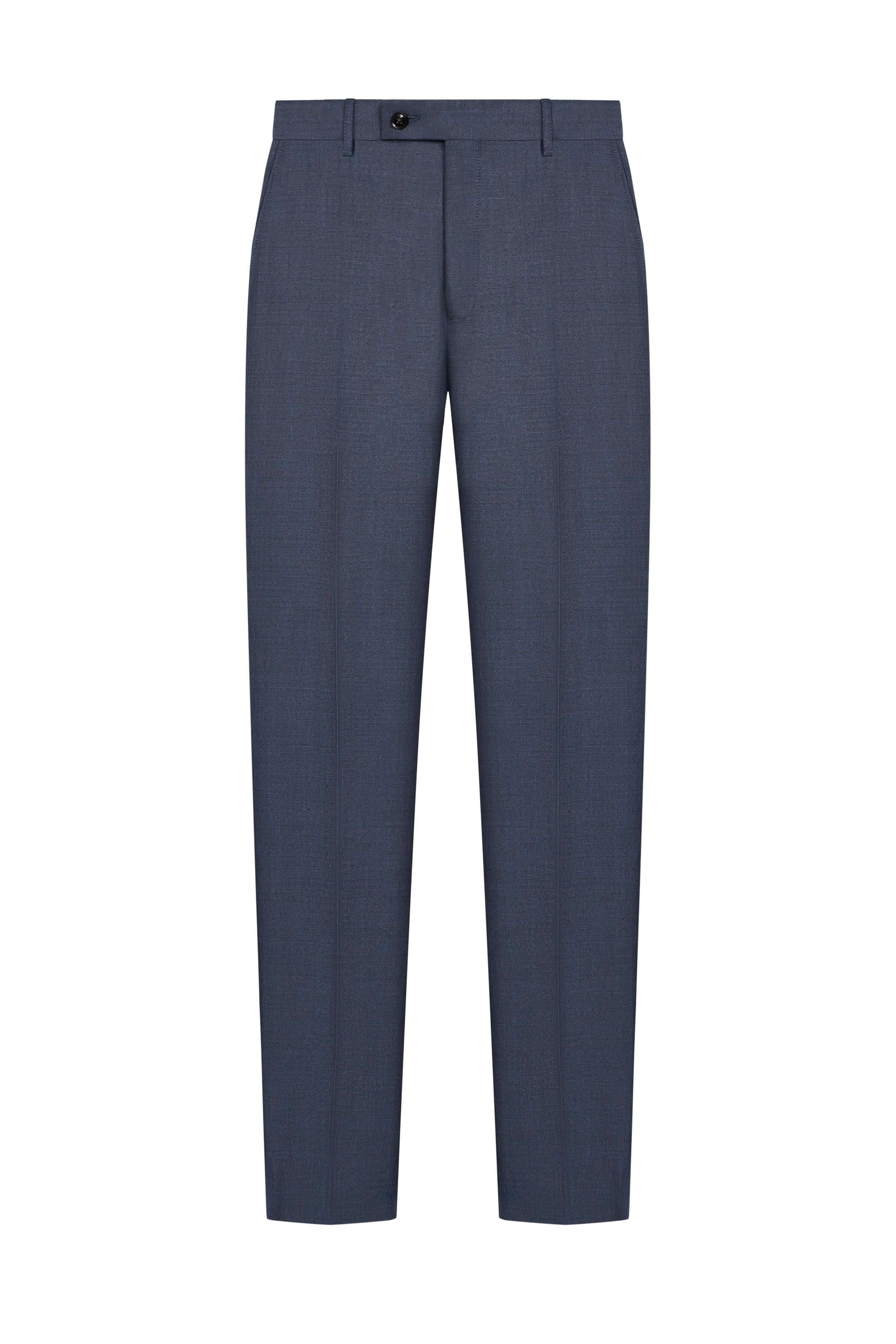 Holland & Sherry Navy Blue Sharkskin Custom Suit