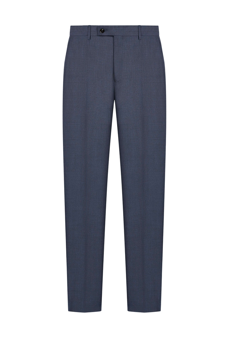 Holland & Sherry Navy Blue Sharkskin Custom Suit