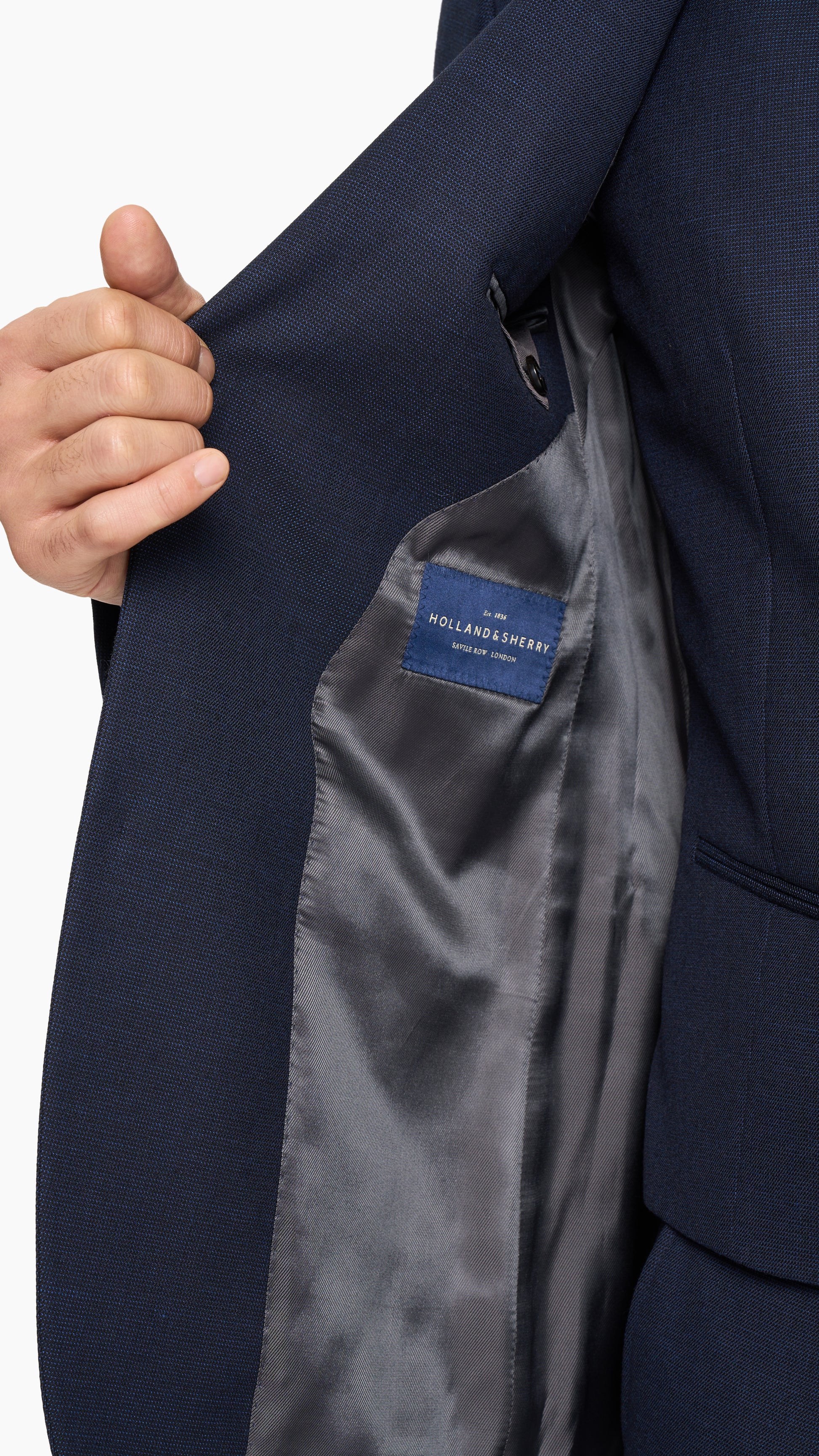Contrast Navy Nailhead Jacket