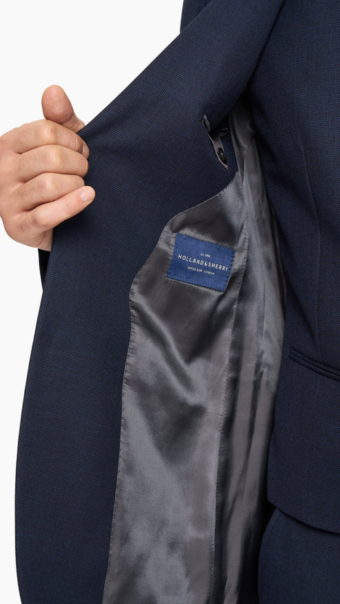 Contrast Navy Nailhead Jacket