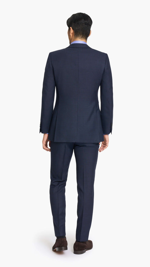 Holland & Sherry Contrast Navy Nailhead Custom Suit