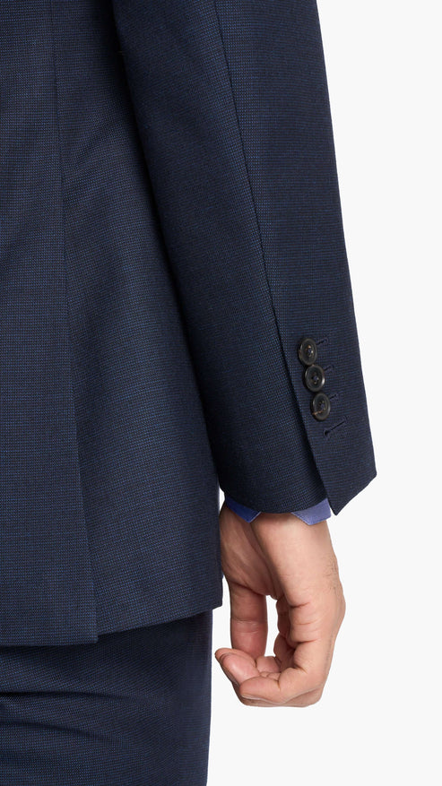 Holland & Sherry Contrast Navy Nailhead Custom Suit