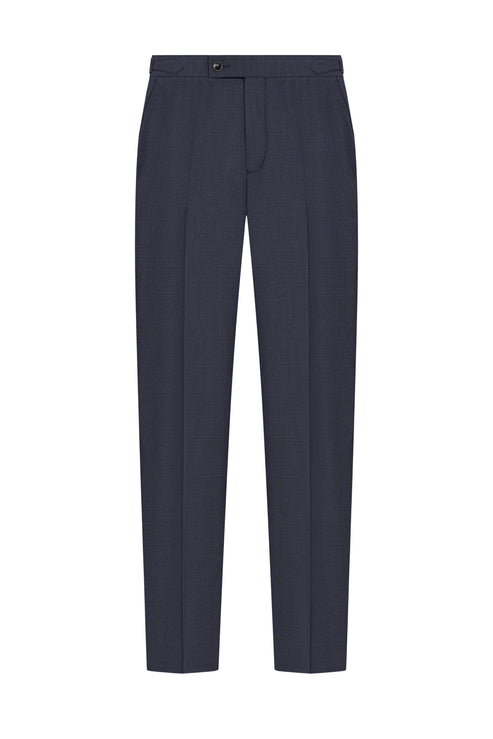 Contrast Navy Nailhead Trouser