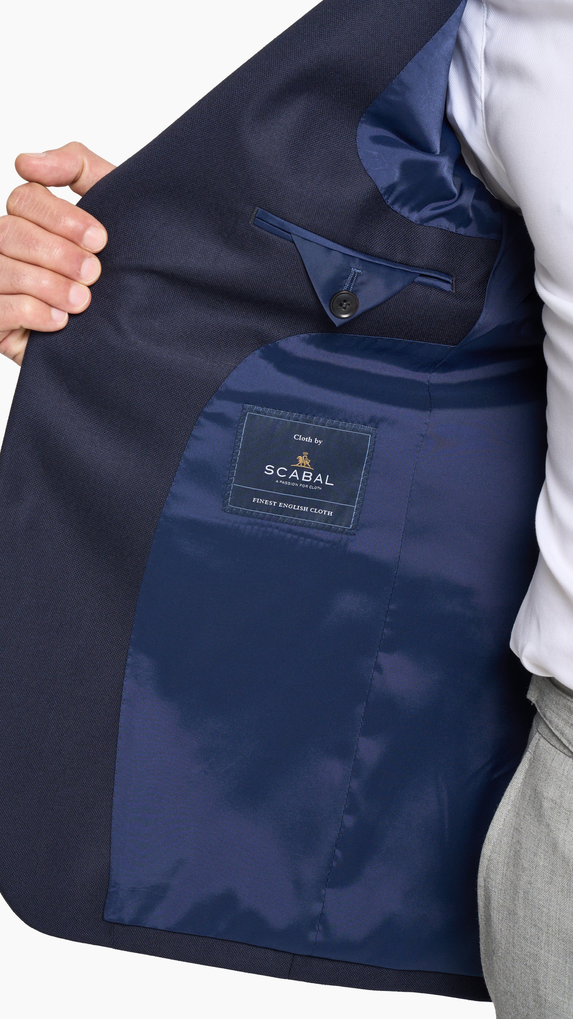Scabal Midnight Blue Box Weave Jacket