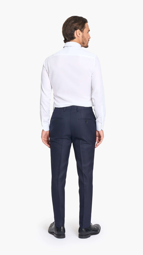 Scabal Midnight Blue Box Weave Custom Suit