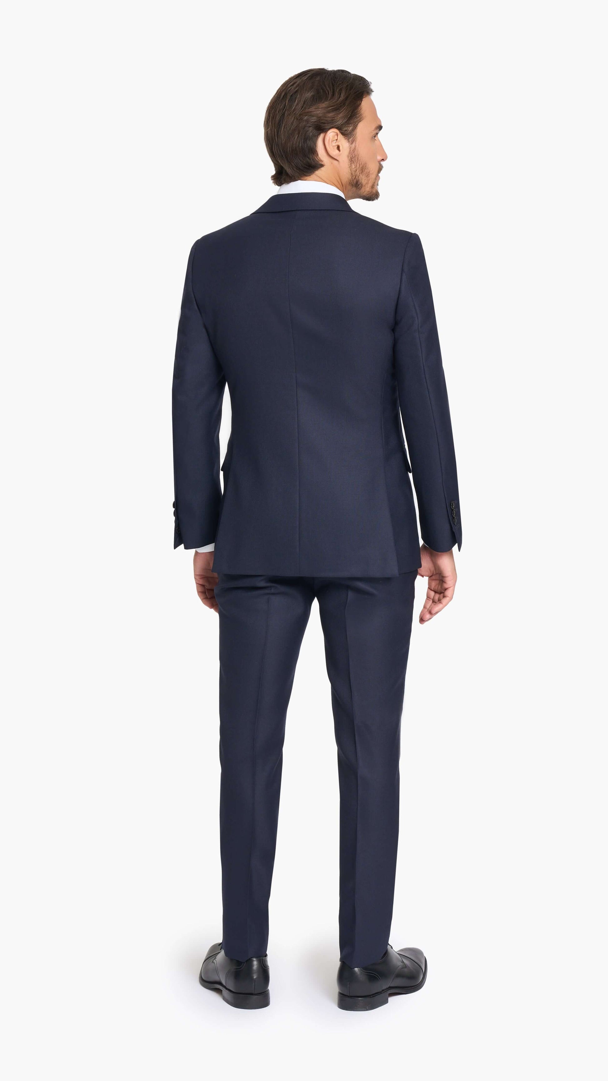Scabal Midnight Blue Box Weave Custom Suit