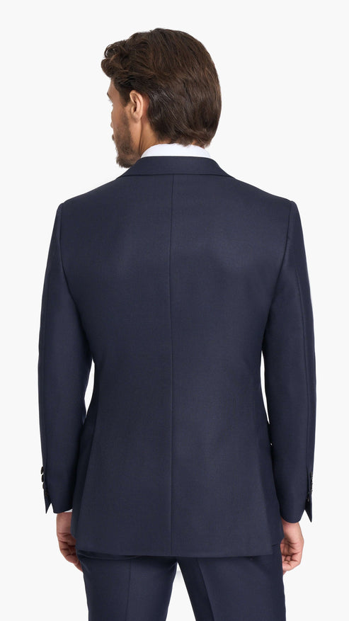 Scabal Midnight Blue Box Weave Custom Suit