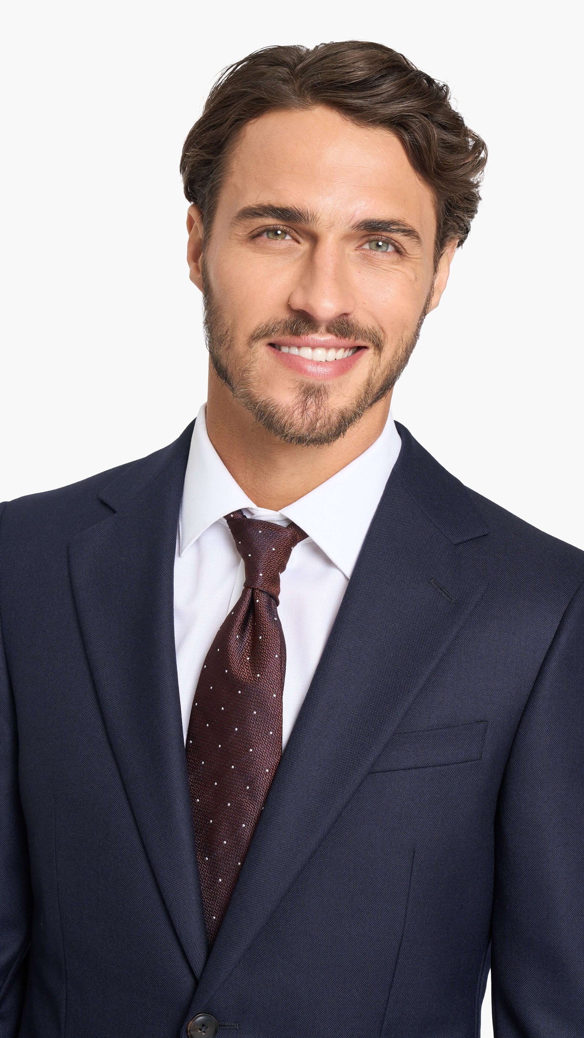 Scabal Midnight Blue Box Weave Custom Suit