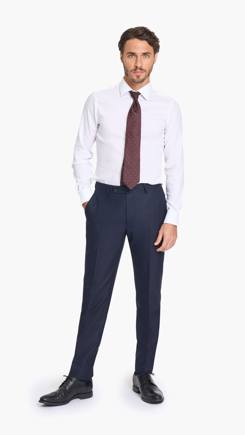 Scabal Midnight Blue Box Weave Custom Suit