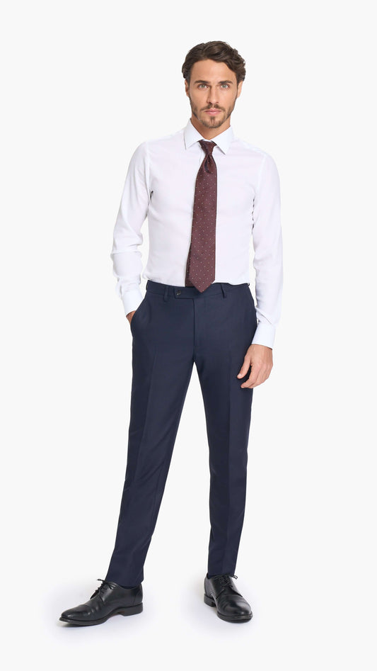 Scabal Midnight Blue Box Weave Custom Trouser