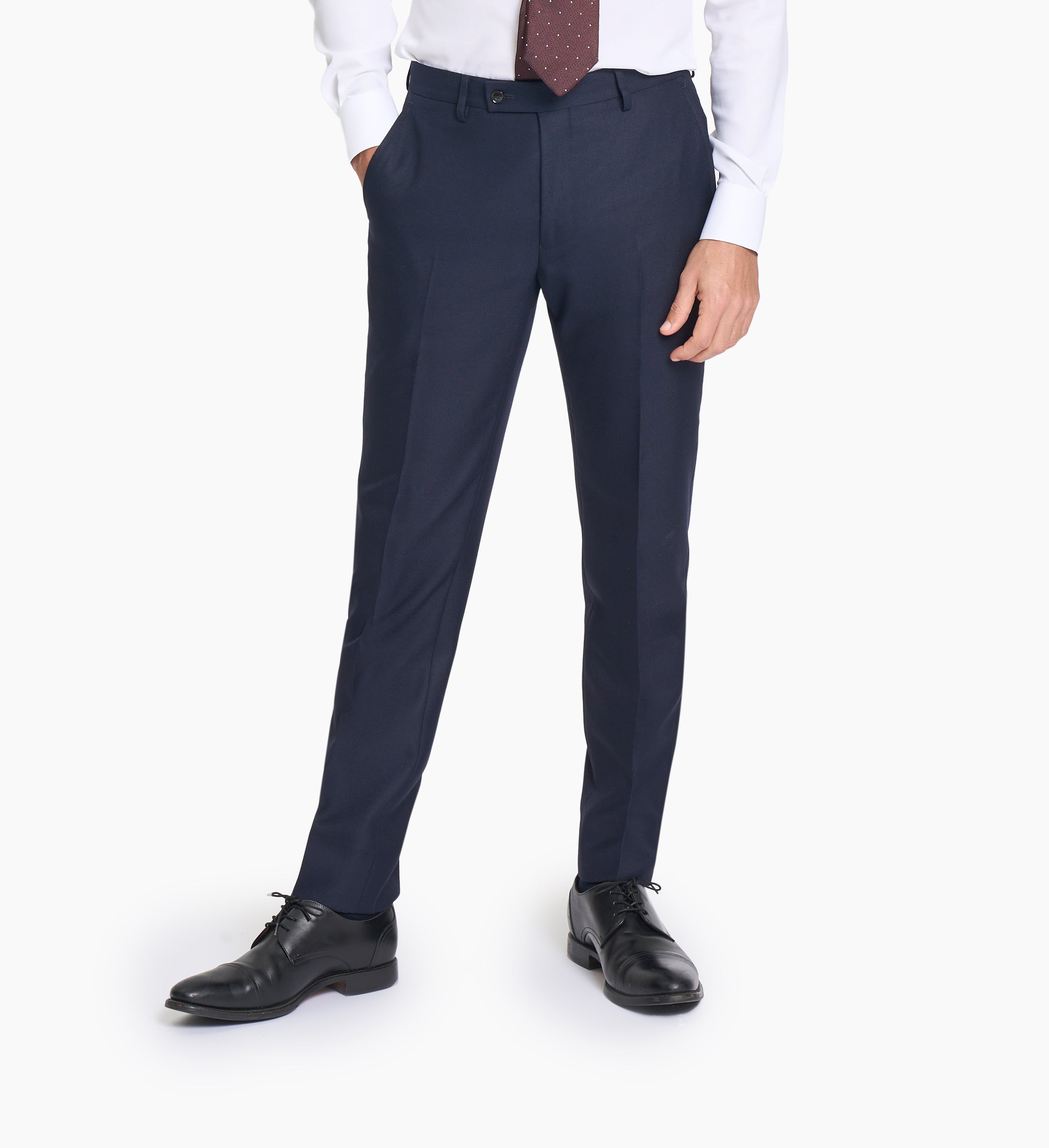Midnight Blue Hopsack Custom Trouser - Edit Suits Co.