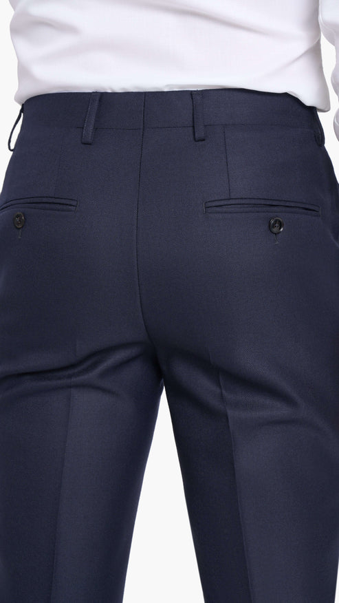 Scabal Midnight Blue Box Weave Custom Trouser