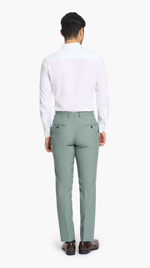 Holland & Sherry Sage Green Hopsack Custom Suit