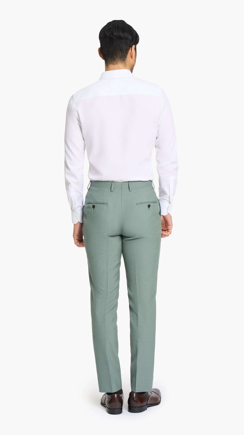 Holland & Sherry Sage Green Hopsack Custom Suit