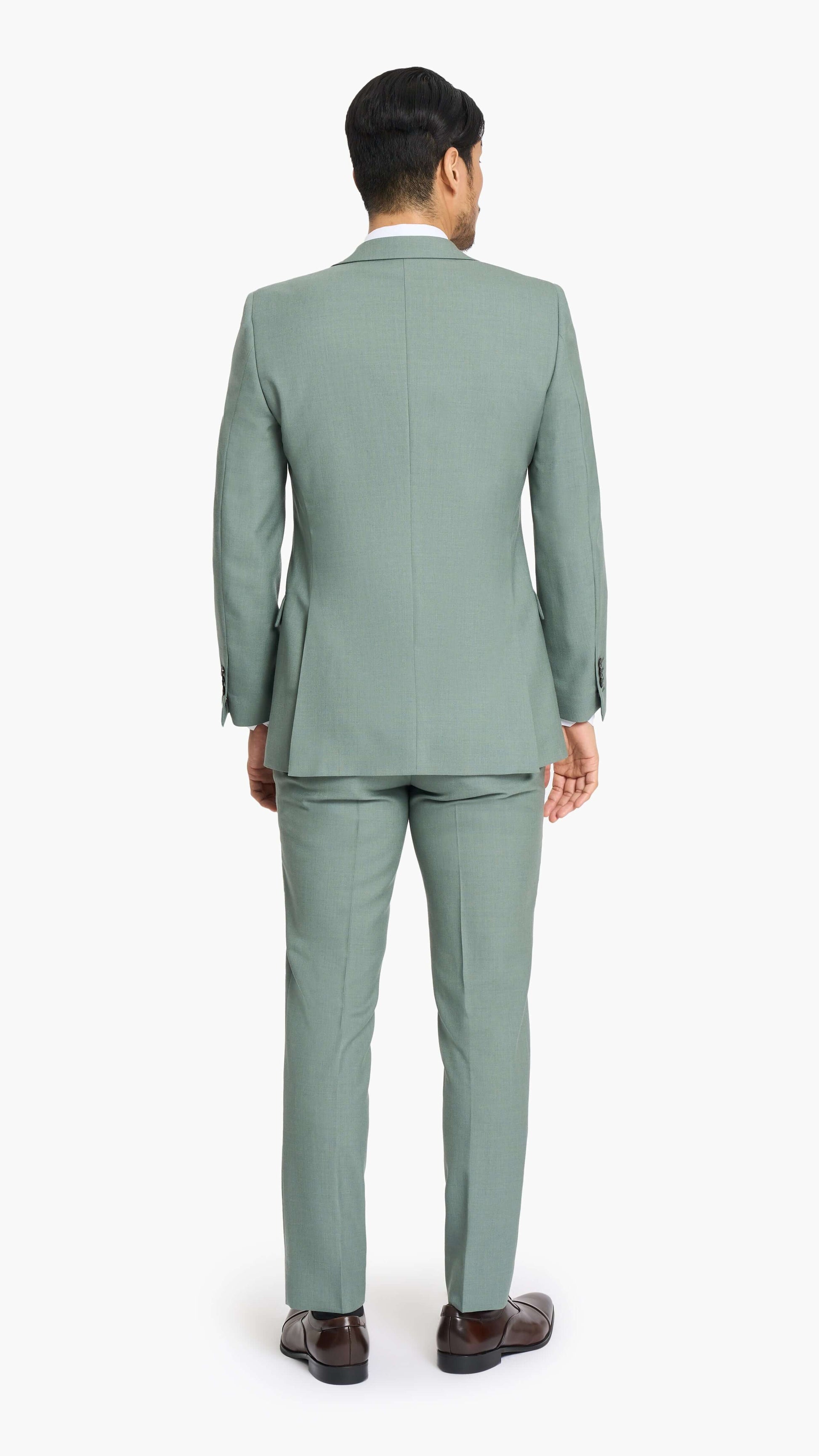 Holland & Sherry Sage Green Hopsack Custom Suit