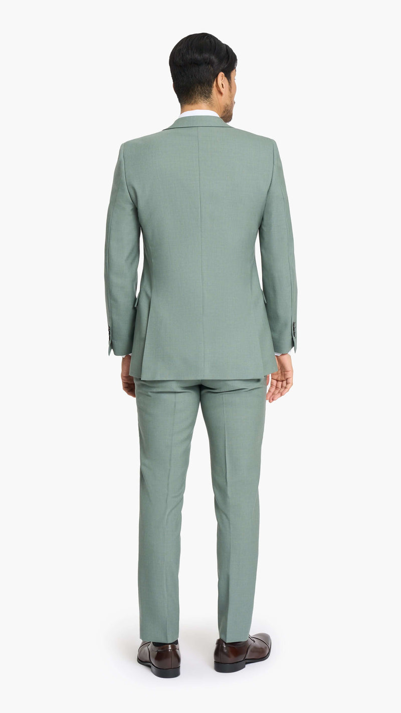 Holland & Sherry Sage Green Hopsack Custom Suit