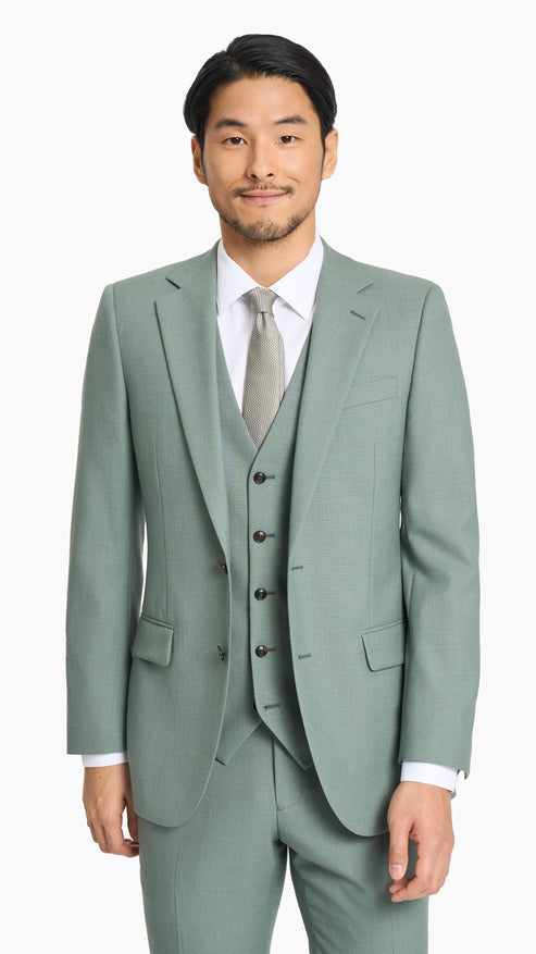 Seafoam Green Hopsack Suit